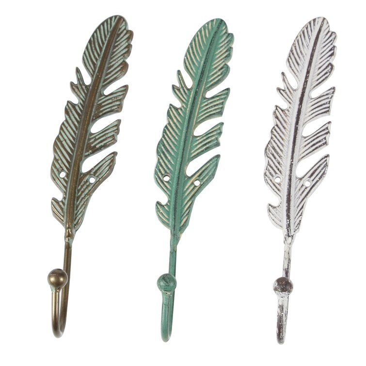 Feather discount coat hooks